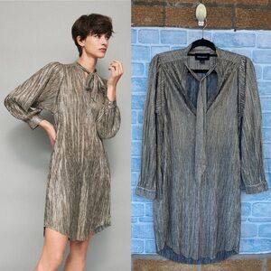 SABINA MUSÁYEV Tied Shimmer Tunic dress size small